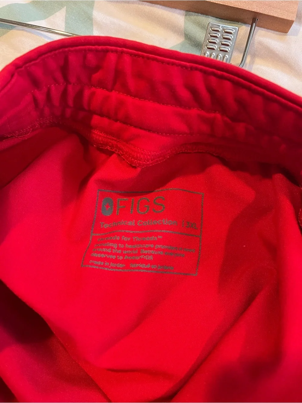 Figs Red Kade Straight-Leg Scrub Pant